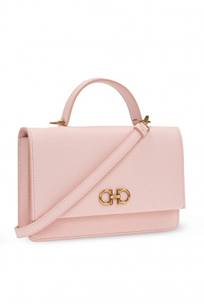 【送料&関税込】Ferragamo Light Pink Piercing S Leather Top Ferragamo Salvatore Ferragamo Pink Studio Soft Bag (L